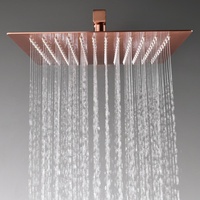 Ensemble de robinets de salle de bains, mitigeurs de salle de bains en laiton brossé en or rose colonne de douche, ensemble de robinets