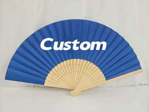 Abanico de Papel Hecho a Mano en China, Personalizado, con Mango de Bambú Natural de 21 cm, con Logotipo Impreso, para Regalo Cultural - Product Image 5