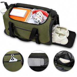 Sac de sport de voyage moderne personnalisé avec logo 2024, compartiment pour chaussures, portable, homme femme, imperméable, sac de sport - Product Image 3