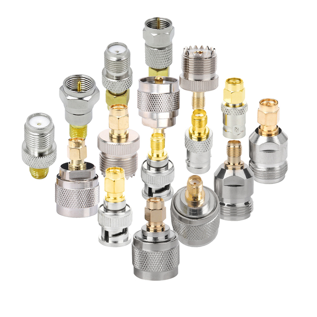 SMA Type Brass Material RF Connector SMA Male Female to TNC BNC UHF PL259 SO239 N F Male Female RF Adaptor RF Converter