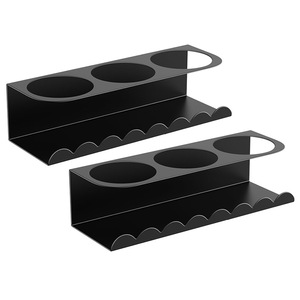 Soporte magnético para tazas de refrigerador, organizador de tazas de 2 niveles, color negro, para almacenamiento en el refrigerador de la cocina - Product Image 5
