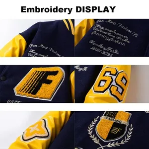 Chaqueta Universitaria de Béisbol Personalizada LAYENNE con Bordado Chenille, Chaqueta Varsity Casual para Hombre con Parche Bordado - Product Image 4