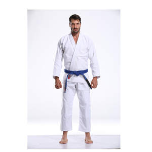 Venta al por Mayor, Entrega Rápida, Kimono de Jiu Jitsu Brasileño, 100% Algodón, Logotipo Personalizado, <span class=keywords><strong>Kimonos</strong></span> de Jiu Jitsu Negros, Azules y Blancos - Product Image 2