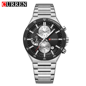 Montre à quartz CURREN 8481 pour homme, avec aiguilles lumineuses, calendrier, style business, montre-bracelet de luxe en acier inoxydable - Product Image 3
