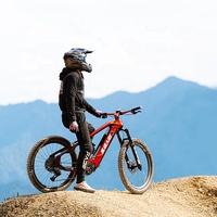 Vélo Électrique S10 Noir Rouge 27,5 Pouces avec Roues DT, Moteur M600 500W, Batterie au Lithium, 12 Vitesses, VTT S10 ULT 12 Vitesses