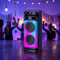 Altavoz de Karaoke Bluetooth con Micrófono, Altavoz para Fiestas al Aire Libre, Altavoz de Karaoke Dual de 8 Pulgadas con Micrófono y Bluetooth