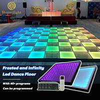 Dalles de sol lumineuses pour scène de fête 16x16 pieds, dalles de danse LED magnétiques 3D filaires pour mariage en extérieur