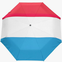 Parapluie pliant entièrement automatique de haute qualité, classique, à motif drapeau du Luxembourg, série à thème national, idéal pour un usage quotidien et économique