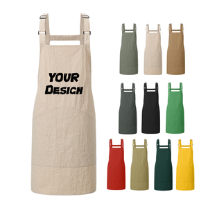 Wholesale Unisex Polyester <strong>Kitchen</strong> Apron Waterproof Barista <strong>Chef</strong> <strong>Uniform</strong> with Custom Logo for Restaurant &amp; Bar Use - Product Image 1