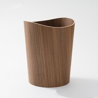 Seau de rangement en bois en forme d'alien, sans couvercle, design moderne et simple, pour la cuisine, le salon, la chambre à coucher, le bureau