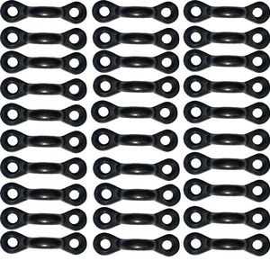 Hebilla de barra de plástico negra, duradera, para exteriores, accesorio para bote, kayak, paquete de 24 - Product Image 1
