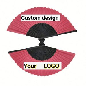 Éventail en papier personnalisé de 21 cm ou 23 cm, éventail en bambou pour fête ou publicité - Product Image 1