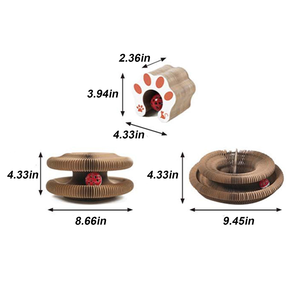 Griffoir en carton pour chat, jouet interactif pour chat, jouets à forme changeante, jouet à griffer pour chat - Product Image 5