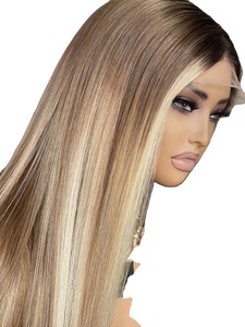 วิกผมแท้สีบลอนด์แอชผมคนยุโรปสำหรับผมวิกผมรากเข้มเอชดีมีสารฟอกสีเล็กน้อย - Product Image 3