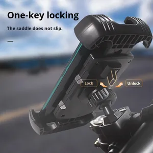 Support de téléphone universel pour scooter, moto, moto, vélo, de qualité bon marché, pour guidon rond, carré ou plat de 8 à 60 mm - Product Image 4