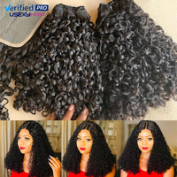 Di alta qualità naturale folletto crespo ricci vietnamiti estensione dei capelli umani doppio disegnato Remy No groviglio No spargimento