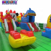 Parc gonflable commercial Mickey Mouse, arène de jeu gonflable pour tout-petits, château gonflable