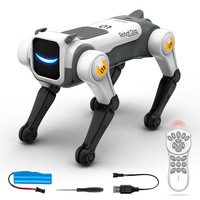 Perro Robot Inteligente Jimei con Pantalla Táctil, Control Remoto por Voz Wi-Fi, Acciones Acrobáticas, Compañero Interactivo, Pantalla LED, Recargable