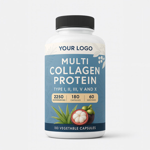Natuurlijk Multi Collageen Proteïne Capsule Supplement Ondersteunt de Gezondheid van Huid en Botten GMP Gecertificeerd 2250mg 180 Stuks - Product Image 1