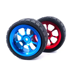 China Direct Factory Auto Toy Cars Customized Size Aluminum Alloy Wheel Rims With Rubber RC Tyres Hot