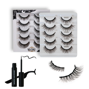 <span class=keywords><strong>Cils</strong></span> magnétiques 3D effet naturel avec stylo eyeliner, lot <span class=keywords><strong>de</strong></span> 5 paires, légers, imperméables, réutilisables, kit d'extension <span class=keywords><strong>de</strong></span> <span class=keywords><strong>cils</strong></span>, vente en gros - Product Image 4