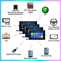 Lecteur multimédia vidéo MP5 pour voiture à écran tactile universel 2 DIN de 7 pouces, montage sur tableau de bord, BT FM Audio, radio automobile, DVD, 1 an