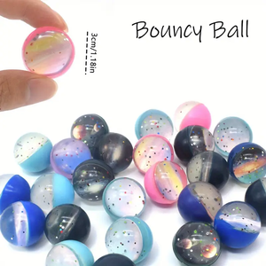1 pz Mini <span class=keywords><strong>Galaxy</strong></span> palle rimbalzanti, bomboniere per feste a tema spaziale con coriandoli Glitter, giocattoli regalo sfusi per ragazzi e ragazze, riempitivi per Goodie Bag - Product Image 2