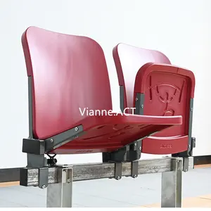 مقاعد ملاعب تدفئة كراسي بلاستيك ألومنيوم ألعاب كرة القدم ألعاب كرة القدم داخلية وخارجية تحكم ميكانيكي قابل للطي