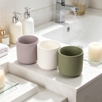 Pot à bougie vide en céramique mate de luxe, écologique, pour décoration intérieure, bougie parfumée de Noël, personnalisable