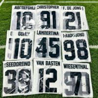 Transferts thermocollants en plastisol DTF pour l'impression en gros de logos, numéros de maillots de football et lettres pour vêtements de sport et t-shirts