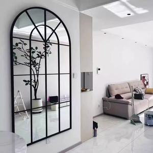 Espejo de Pared Grande de Estilo Clásico Moderno Francés, con Marco de Hierro y Rejilla, para Decoración de Muebles de Hotel - Product Image 1