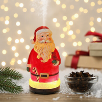 Diffuser Aroma Santa Claus dengan Tangki 80ml, Diffuser Minyak Esensial Kabut Dingin, Cahaya Hangat, Penandaan Karton Kustom Pabrik B2B
