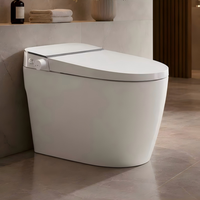 Toilettes intelligentes modernes avec bidet intégré, hygiène féminine, siège souple, chasse d'eau par siphon, antibactériennes, à poser au sol