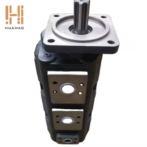 Repuestos Hidráulicos para Cargadora de Ruedas: Bomba Hidráulica Doble de Hierro Fundido Negro/Azul con Eje Estriado, Venta al por Mayor - Product Image 1