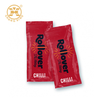 Rouleau d'emballage en plastique pour Ketchup, avec film imprimé, tomate, emballage de Sauce, pouces