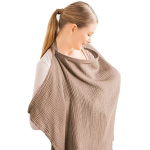 Couverture <span class=keywords><strong>d</strong></span>'<span class=keywords><strong>allaitement</strong></span> personnalisée en mousseline de coton double respirante, châle pour femmes, couverture <span class=keywords><strong>d</strong></span>'<span class=keywords><strong>allaitement</strong></span> pour bébé, <span class=keywords><strong>tablier</strong></span> de maternité - Product Image 5