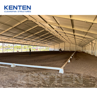 KENTEN USA Project Écurie portable pour chevaux, Arène de spectacle, Arène de pâturage, Abri pour chevaux en PVC, Panneaux de tente pour manège