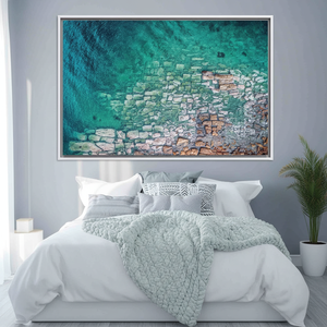 <b>Canvas</b> <b>Wall</b> Art: Printed Sea Scenery with Elegant Ocean View,WHITE FRAMED <b>CANVAS</b> - Product Image 3