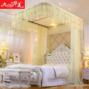 มุ้งกันยุงสำหรับเด็กหญิงและเด็กชาย, มุ้งกันยุงแฟชั่นใหม่เตียงลูกไม้ทรงตัวยูพับได้สองชั้นตัวแบ่งห้องของตกแต่งบ้าน - Product Image 2