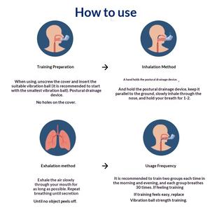 جهاز OPEP لإزالة البلغم، جهاز تمارين التنفس، جهاز تنظيف البلغم بالاهتزاز لصحة الرئة، مدرب تنفسي لمرضى الانسداد الرئوي المزمن وكبار السن - Product Image 5