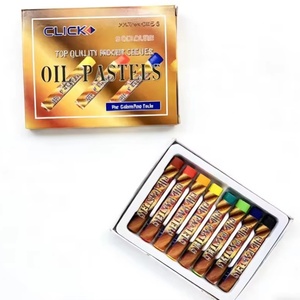 Ensemble de pastels à l'huile ronds pour étudiants, 8 couleurs, format mini, pour le dessin scolaire, personnalisable en usine, économique - Product Image 1