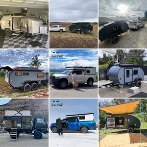 Remolque <span class=keywords><strong>de</strong></span> Campamento Todoterreno ONLYWE 4x4 Mini, <span class=keywords><strong>Caravana</strong></span> Híbrida Ligera <span class=keywords><strong>de</strong></span> 750 kg con Tienda <span class=keywords><strong>de</strong></span> Campaña en el Techo - Product Image 5