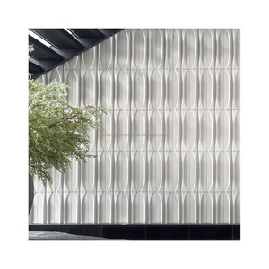 Ladrillos de hormigón UHPC 3D al por mayor para hoteles, bares, cafeterías, revestimiento de paredes interiores y exteriores, ignífugos, impermeables, para yates, 120*600*30mm - Product Image 1