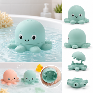 <span class=keywords><strong>Jouet</strong></span> de bain en silicone en forme de pieuvre mignon, idéal pour la croissance des marques privées, <span class=keywords><strong>jouet</strong></span> pulvérisateur <span class=keywords><strong>d</strong></span>'<span class=keywords><strong>eau</strong></span> pour bébé, <span class=keywords><strong>jouet</strong></span> flottant amusant pour nourrissons - Product Image 5