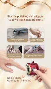 เครื่องตัดเล็บไฟฟ้าแบบ 2-in-1 พร้อมไฟ LED ชาร์จผ่าน USB ปลอดภัยสำหรับเด็กและผู้ใหญ่ - Product Image 5