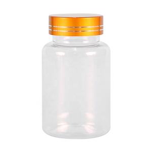 Bouteilles en plastique PET transparentes de 120ml Conteneurs de pilules Bouteille de capsule Bouchon à vis de qualité alimentaire - Product Image 3