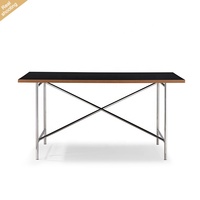 Prix de gros d'usine Ensemble de tables à manger de luxe avec plateau en stratifié italien moderne personnalisé et base en acier inoxydable