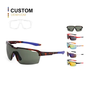 2024 Sport Eyewear Manufacturers PC Outdoor Riding Glasses Running Sport Sunglasses Custom Logo Cycling Sunglasses
