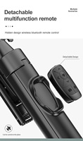 ADYSS A35 Selfie Stick Trépied 3-en-1, extensible, amovible, sans fil