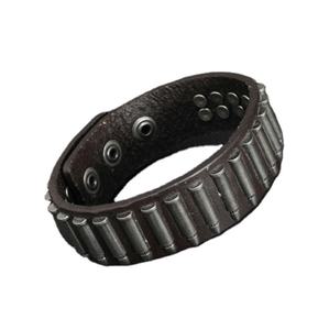 Bracelet en cuir unisexe, idée cadeau de fête des pères, fermoir en acier inoxydable - Product Image 3